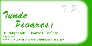 tunde pivarcsi business card